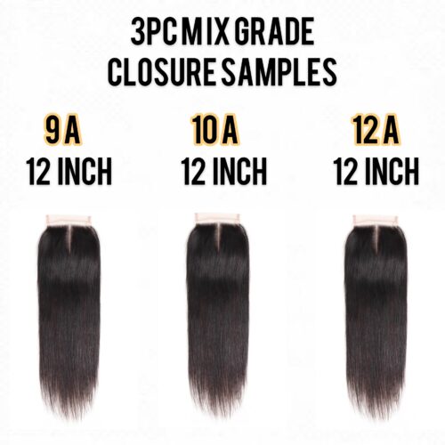 3pc 9A Closure, 10A Closure, 12A Closure Sample
