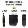 3pc 12A Bundle, Frontal, Closure Sample